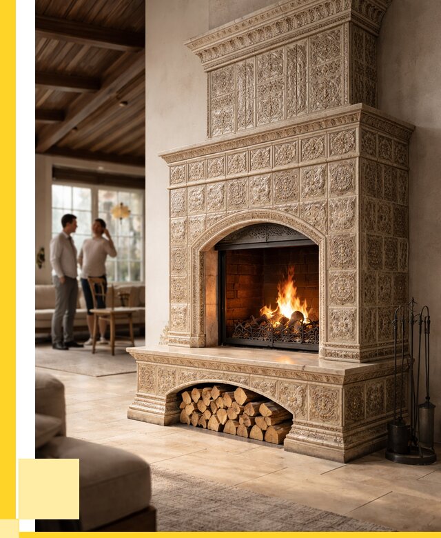 Купить изразцовый камин в Владимире от 259375 р. | ЭриданВдм