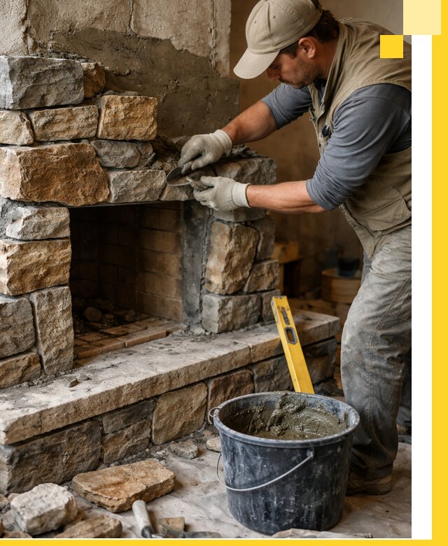 Изготовление и установка каменных каминов под ключ в Владимире