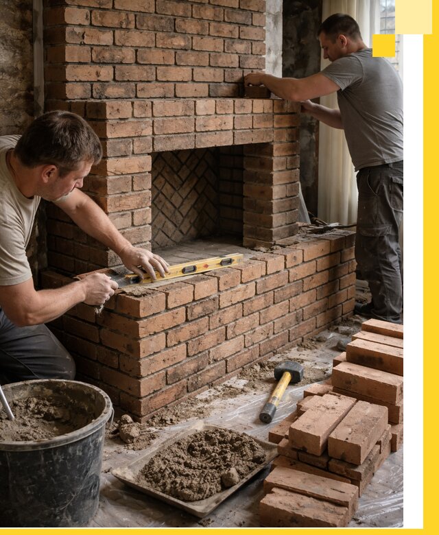 Изготовление и установка кирпичных каминов в Владимире