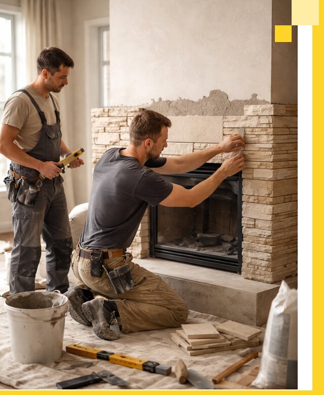 Установка и монтаж каминов для загородного дома в Владимире