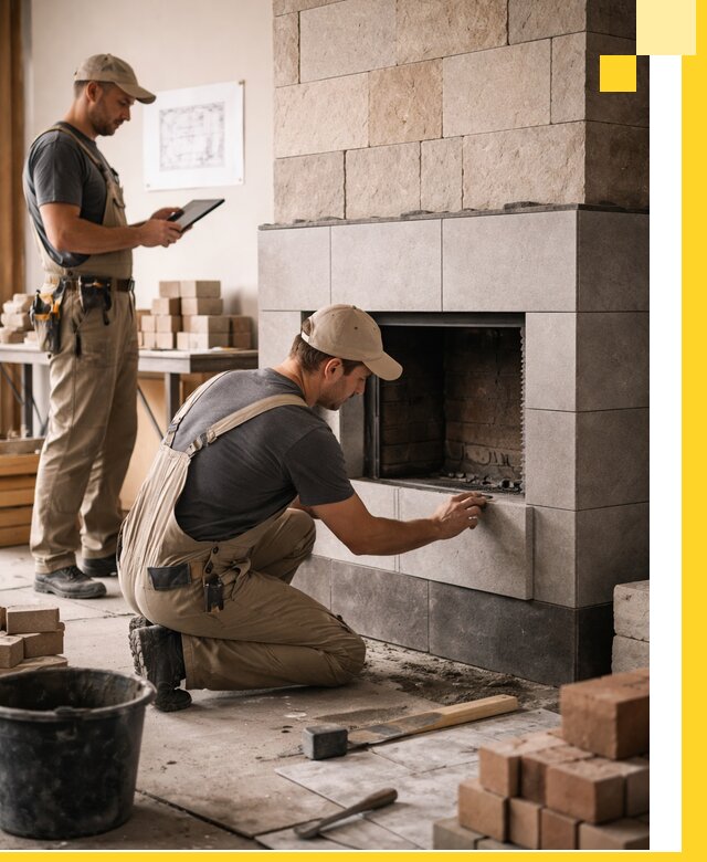 Индивидуальные проекты каминов и каминных систем в Владимире