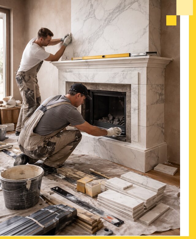 Отделка каминов в Владимире качественные облицовочные работы