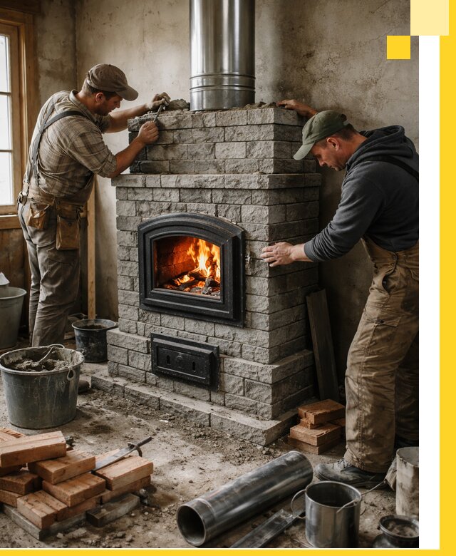 Производство, поставка и монтаж дровяных печей в Владимире