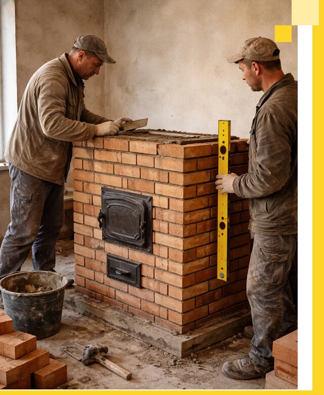 Отопительные печи под ключ в Владимире, установка и сборка