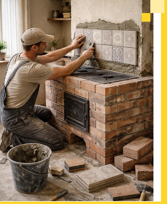 Печи с плитой на заказ монтаж гарантия и сервис в Владимире