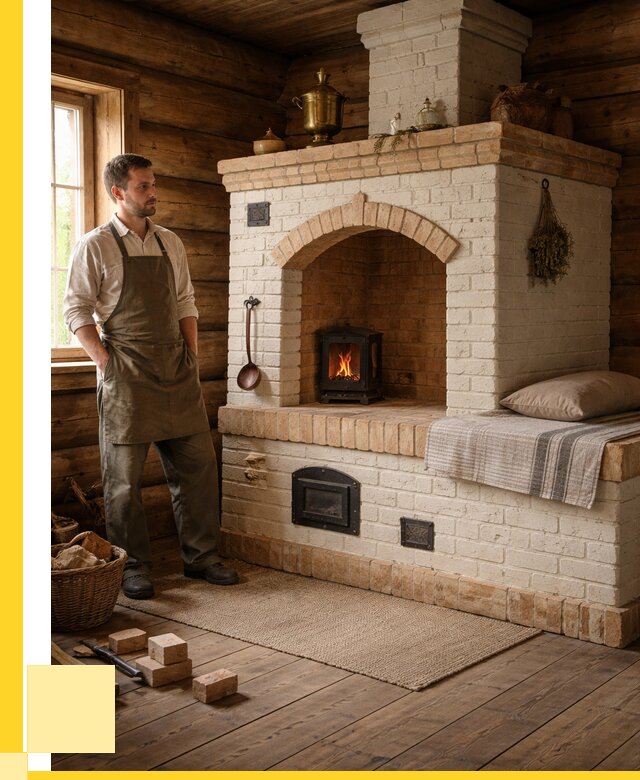 Русские печи с лежанкой под ключ в Владимире от 155625 р. ЭриданВдм