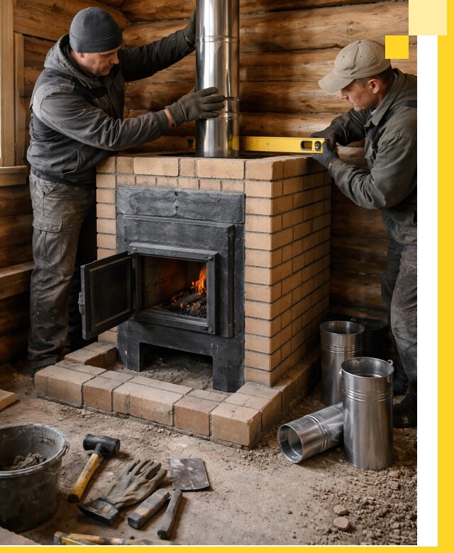 Проектирование, изготовление и установка банных печей в Владимире