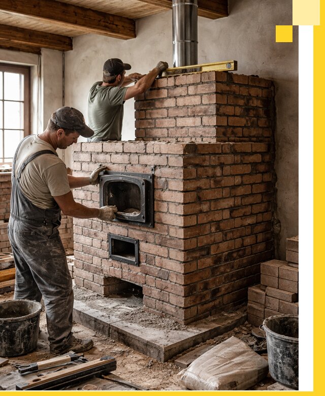 Печи для загородного дома под ключ в Владимире — монтаж и сервис