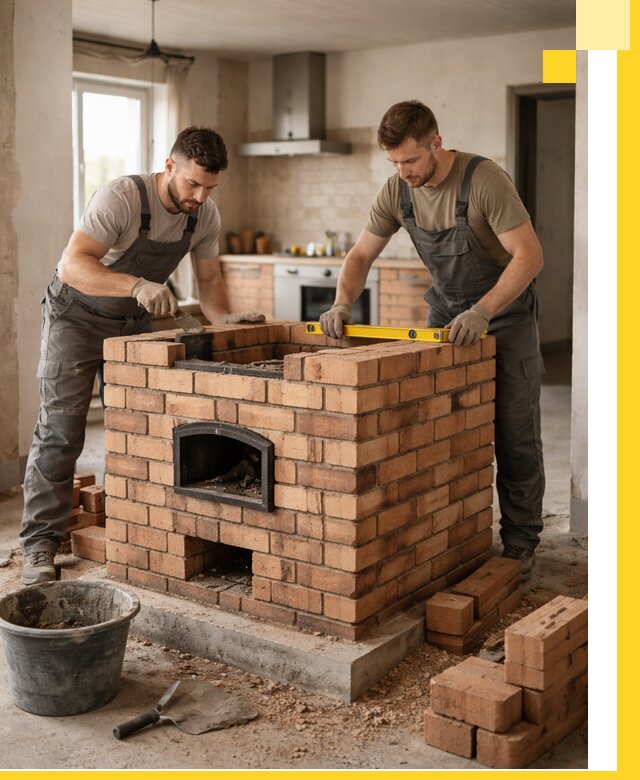 Установка и монтаж печей в частном доме в Владимире под ключ