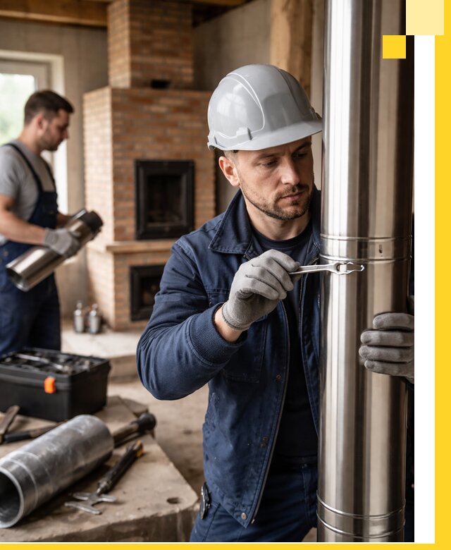 Профессиональный монтаж дымоходов для печей в Владимире