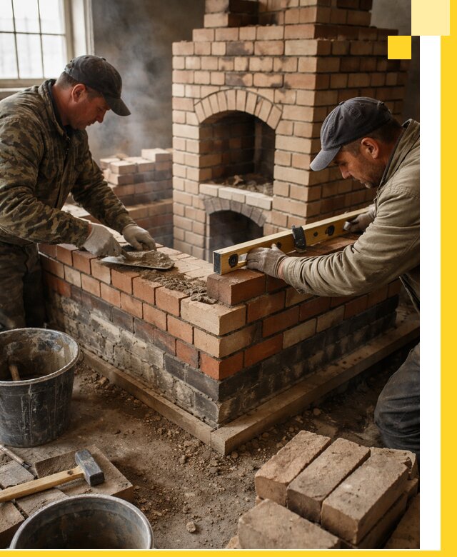 Изготовление и монтаж печей и каминов из кирпича в Владимире