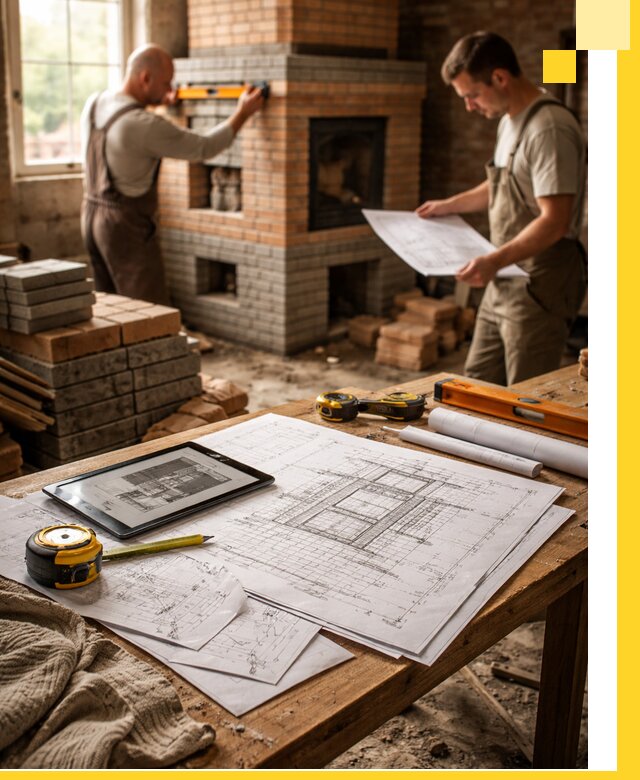 Проекты печей и каминов с индивидуальным дизайном в Владимире