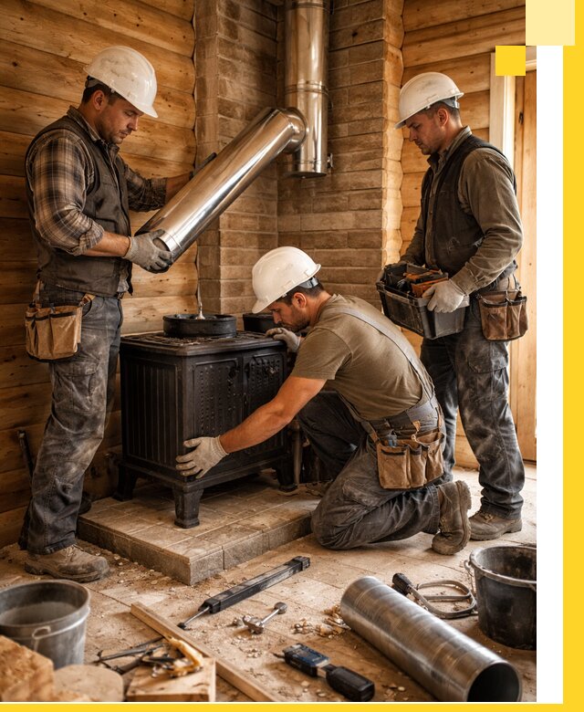 Профессиональный монтаж банных печей и дымоходов в Владимире