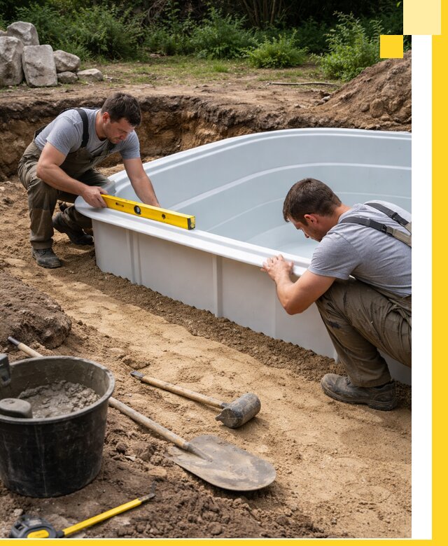 Производство и установка пластиковых бассейнов в Владимире под ключ