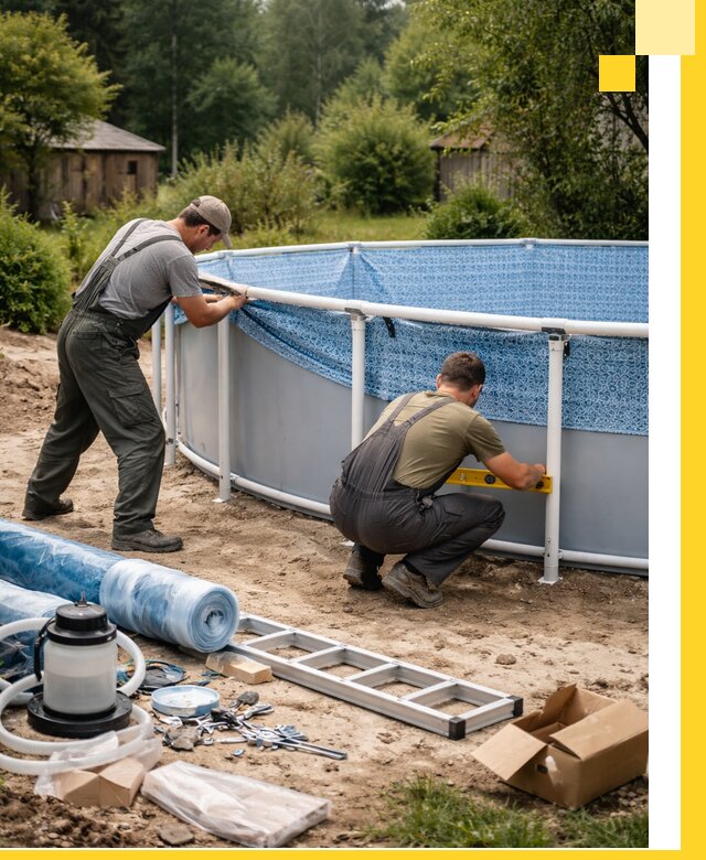 Установка и монтаж каркасных бассейнов в Владимире под ключ