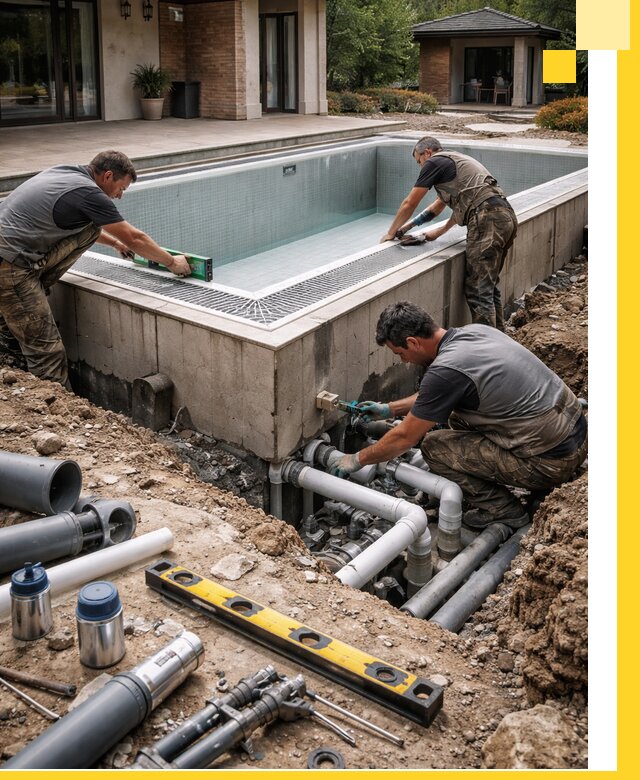 Строительство переливных бассейнов в Владимире под ключ