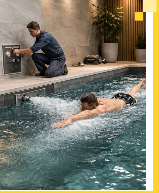 Проектирование и монтаж бассейнов с противотоком в Владимире