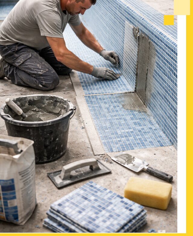 Укладка и ремонт мозаики для бассейнов под ключ в Владимире