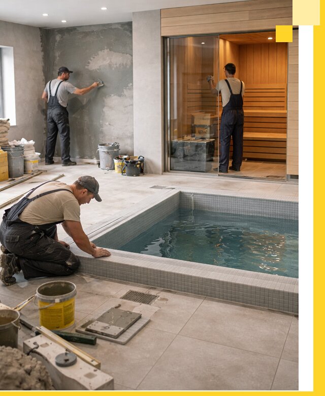 Проектирование и строительство сауны с бассейном в Владимире