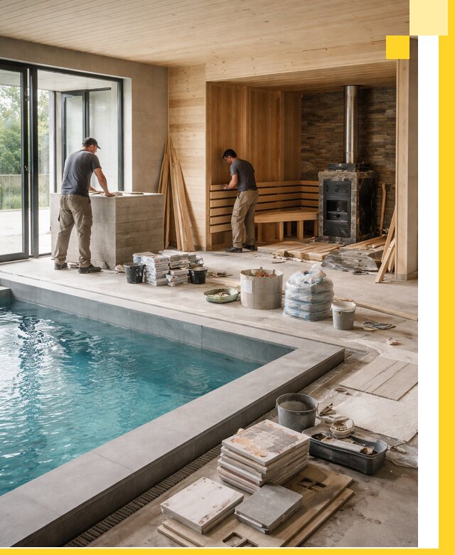 Проектирование и строительство бань с бассейном в Владимире