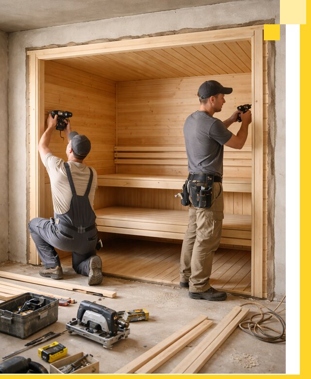 Монтаж саун под ключ в Владимире — проектирование и установка