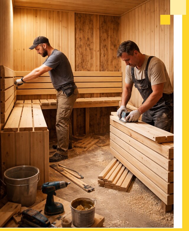 Профессиональный комплексный ремонт саун под ключ в Владимире