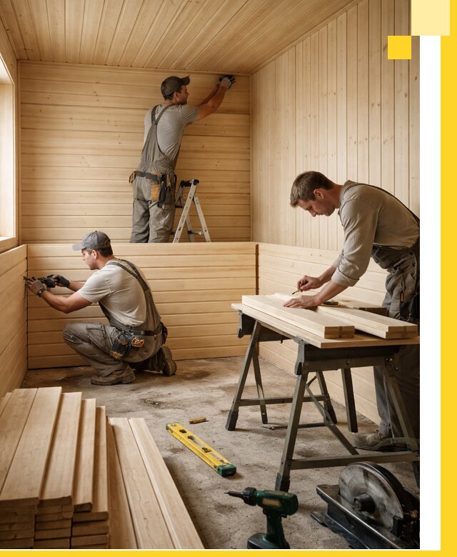 Обшивка саун в Владимире из натуральной древесины под ключ