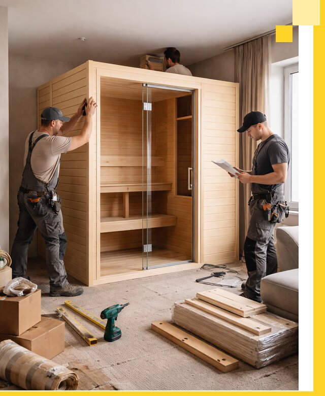 Установка и благоустройство саун в квартире в Владимире