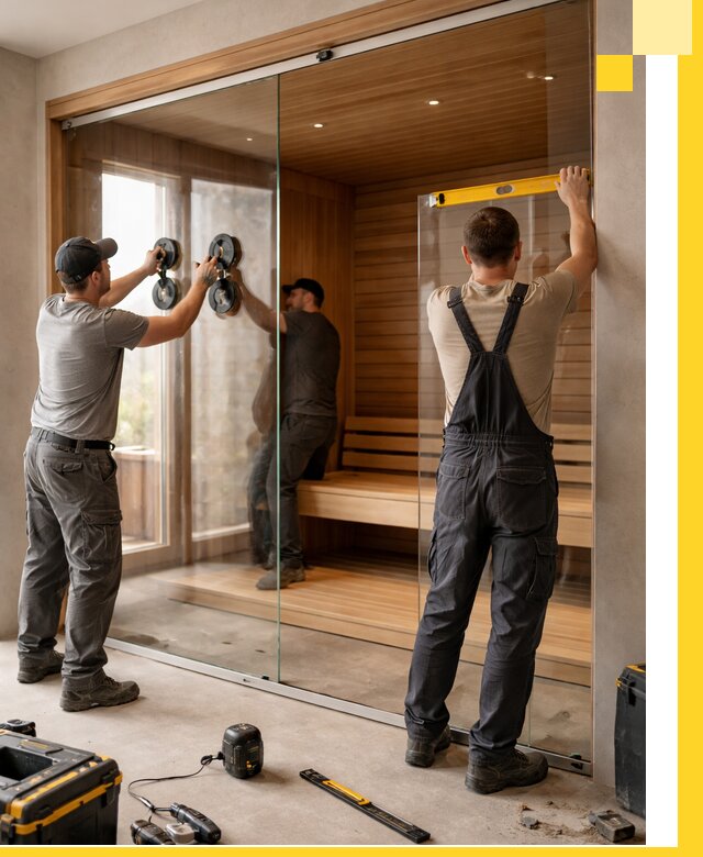 Производство и монтаж стеклянных саун под ключ в Владимире