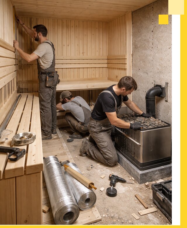 Индивидуальные сауны на заказ в Владимире под ключ, проект и монтаж