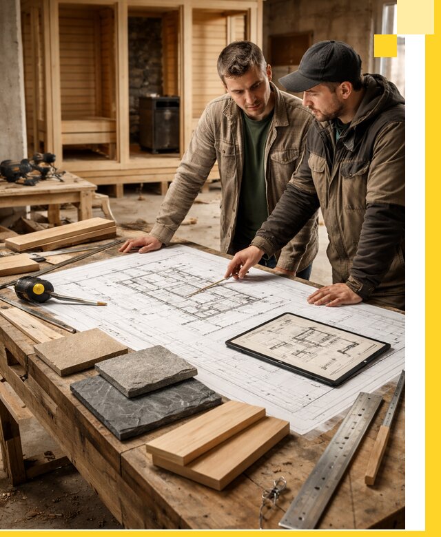 Проекты бань под ключ и планы строительства в Владимире