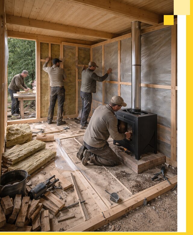 Профессиональный монтаж бань под ключ в Владимире для дома