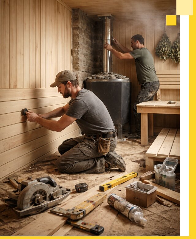 Полное строительство и оснащение парных под ключ в Владимире