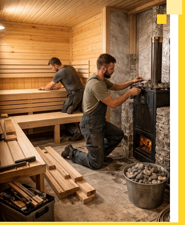 Дизайн и строительство интерьеров бань под ключ в Владимире