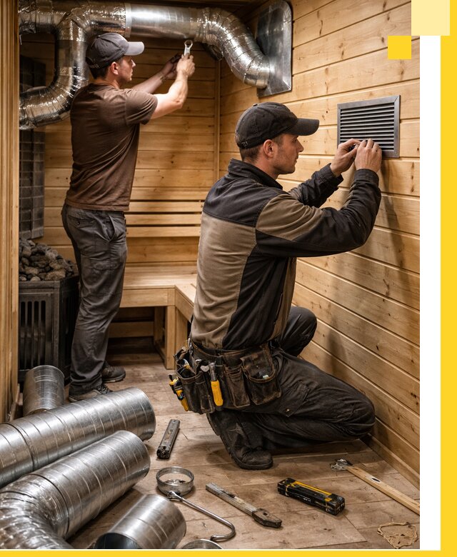 Проектирование и монтаж вентиляции бани в Владимире под ключ