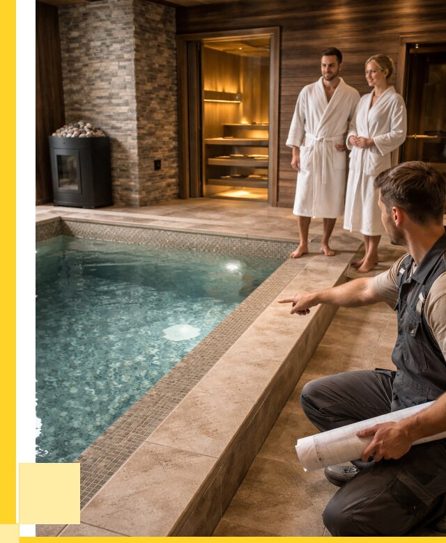 Проект бани с бассейном под ключ в Владимире от 67438 р. | ЭриданВдм