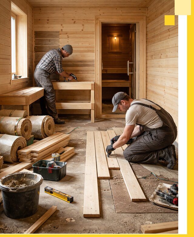 Индивидуальный проект бани с комнатой отдыха под ключ в Владимире