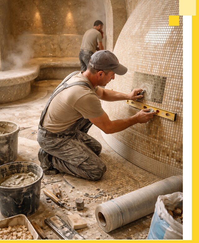 Хамам под ключ в Владимире: проектирование, строительство, отделка