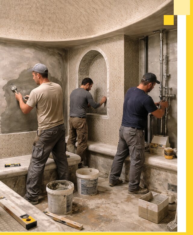 Профессиональный монтаж хамамов под ключ в Владимире с гарантией