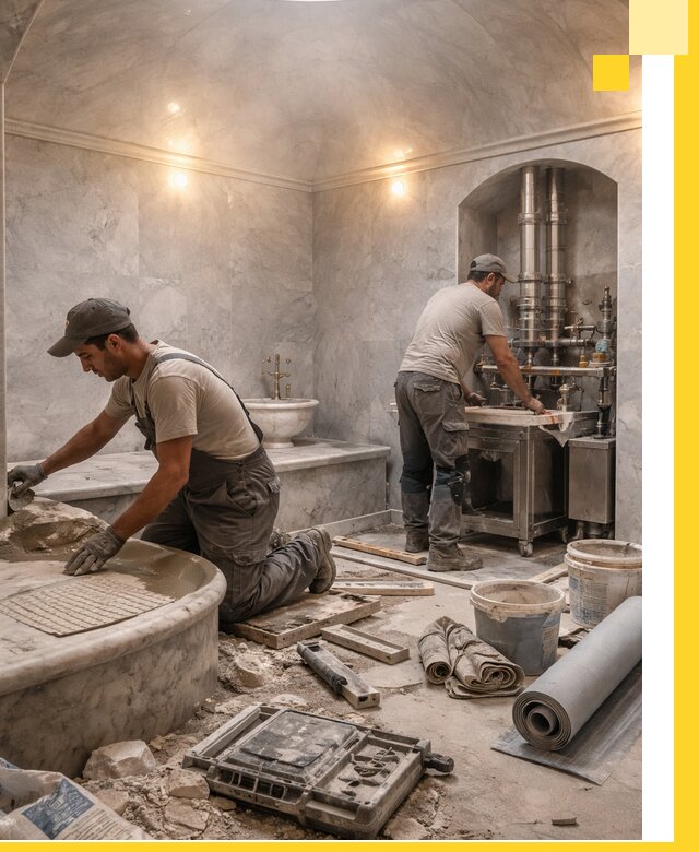 Строительство турецких бань хаммам под ключ в Владимире