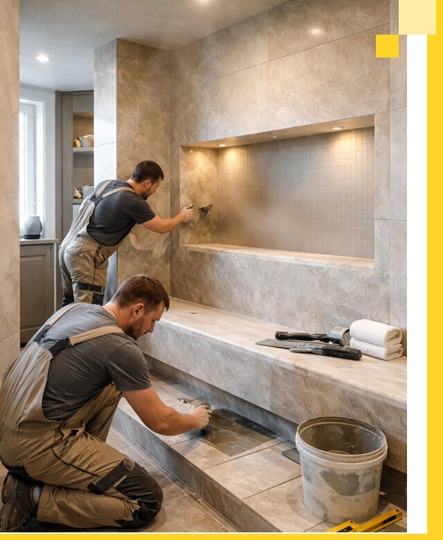 Профессиональное строительство хамама в квартире в Владимире