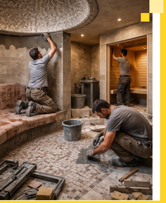 Проект и строительство хамама бани и сауны под ключ в Владимире