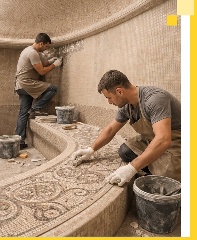 Плитка для хамама в Владимире, укладка, подбор и поставка