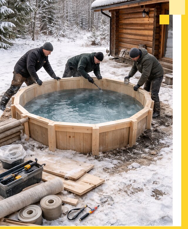 Изготовление и установка ледяных купелей под ключ в Владимире