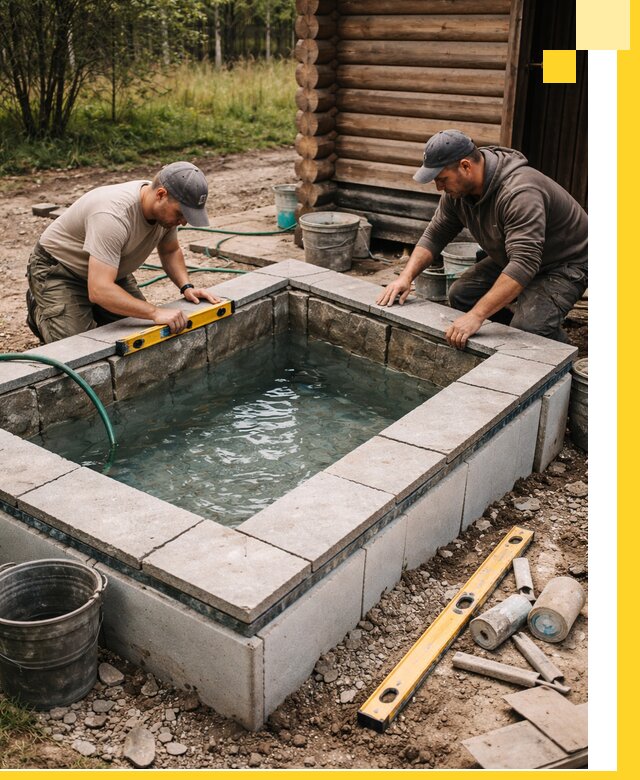 Изготовление и установка холодных купелей под ключ в Владимире